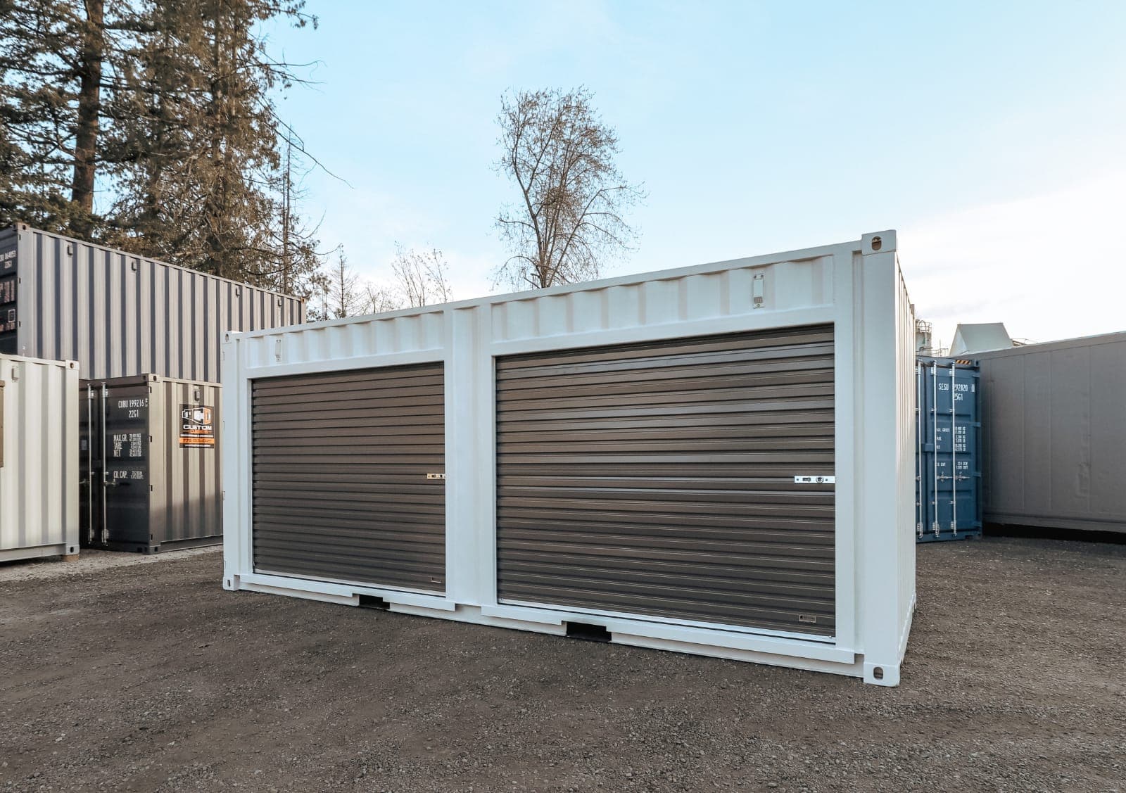 20′ Shipping Container + (2)  8′ Rollup Doors - Backstorage Containers