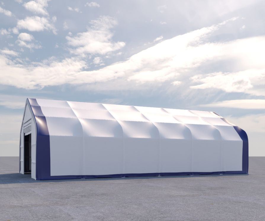 Dual Truss Storage Shelter (30′ x 60′ x 20′) - Backstorage Containers
