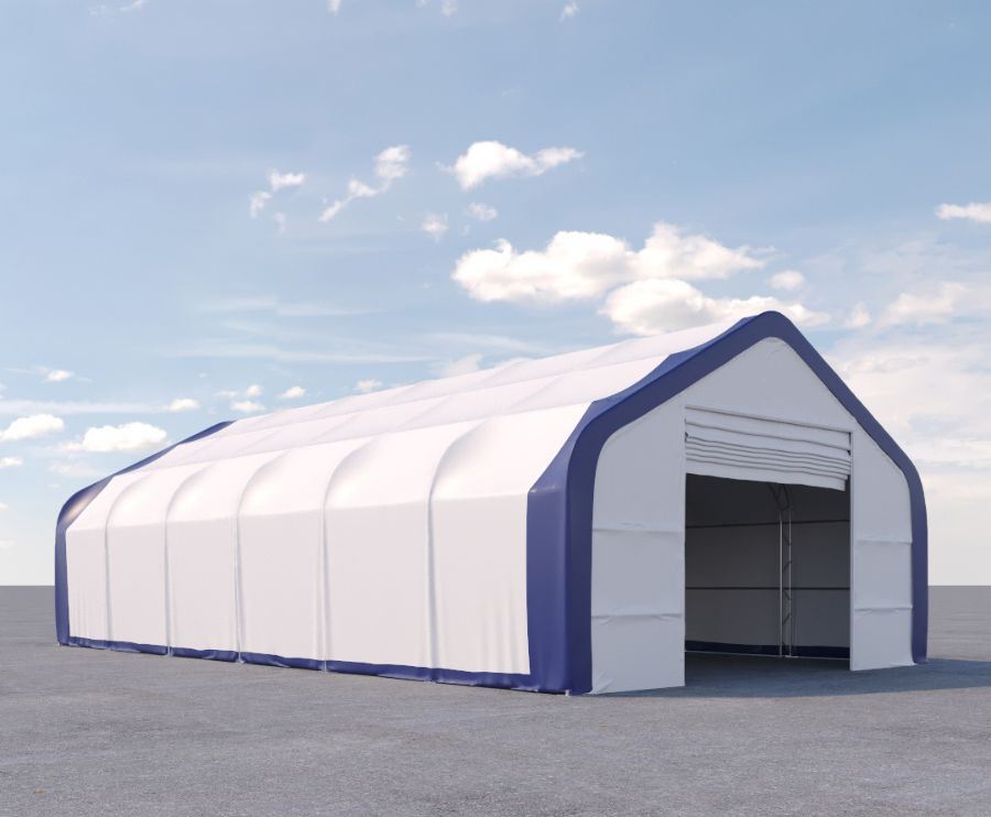 Dual Truss Storage Shelter (30′ x 60′ x 20′) - Backstorage Containers