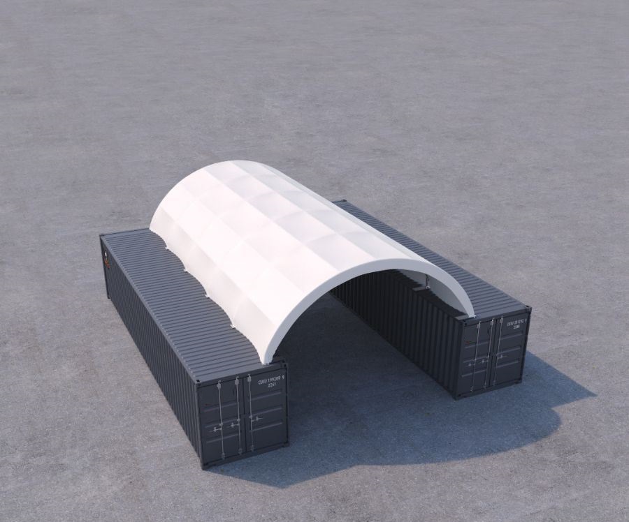 20′ x 40′ Fabric Container Shelter - Backstorage Containers