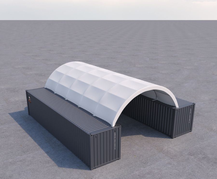 20′ x 40′ Fabric Container Shelter - Backstorage Containers