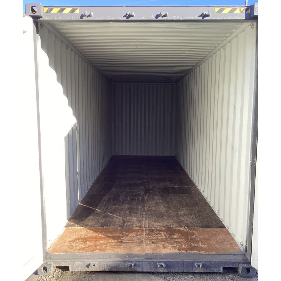 25’HC Used Shipping Container (Painted Slate Grey) - Backstorage Containers