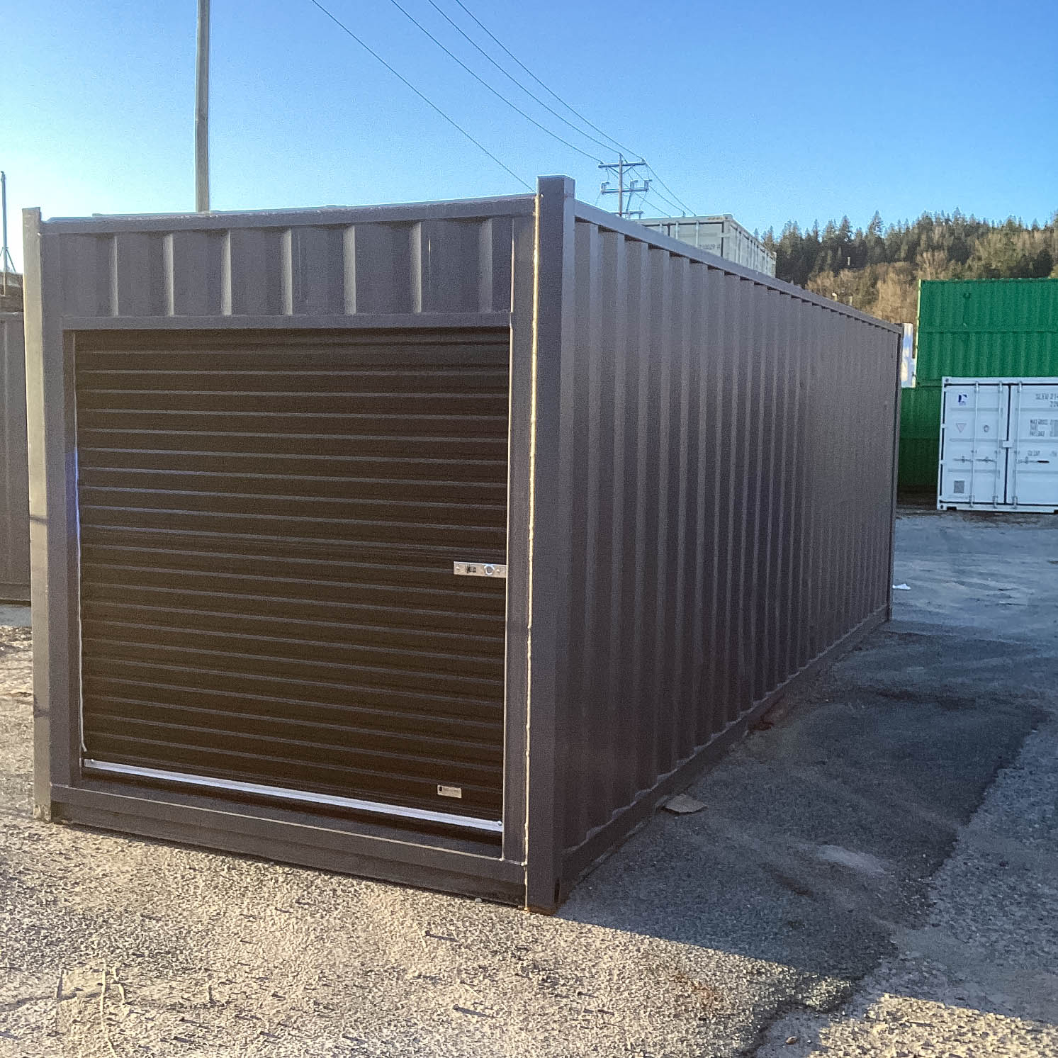 26′ Cut-Down Shipping Container w/Roll-Up Door - Backstorage Containers