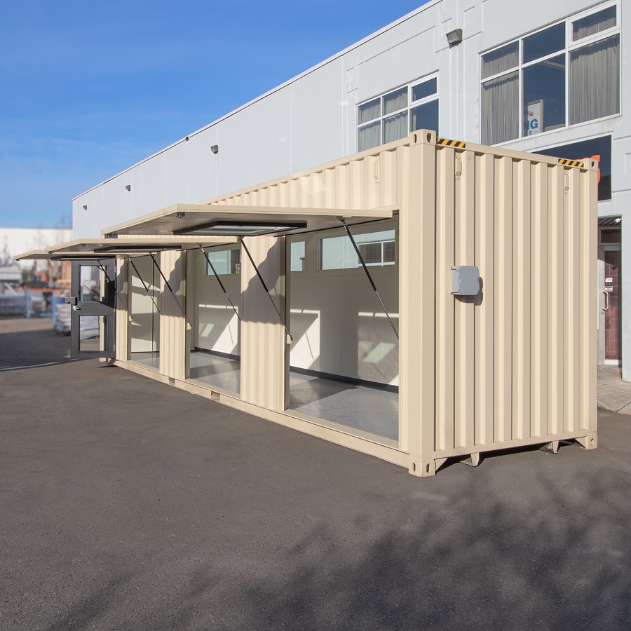 40’ Art Studio w/Flip up Doors - Backstorage Containers